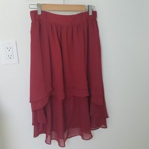 Staring at stars high low skirt